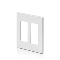 LEVITON 80309-SW Decorator Wallplate 2 Gangs White 4.61 in Lx 115.9 mm W