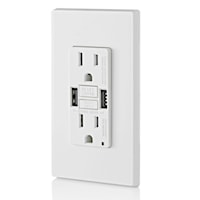 LEVITON GUSB1-W 15A RECEPT. Smartlockpro GFCI combo