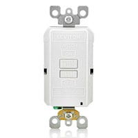 LEVITON GFRBF-W Smart-Lock Pro GFCI Duplex Receptacle with Function Lighting 20 A, 5-20R White