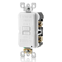 LEVITON GFRBF-W Smart-Lock Pro GFCI Duplex Receptacle with Function Lighting 20 A, 5-20R White