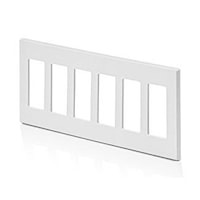 LEVITON 80326-SW Decora Plus™ Decorator Wallplate 6 Gangs White 114.3 mm Lx 300 mm W
