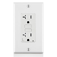 LEVITON AFTR2-W Smart-Lock Pro Outlet, Tamper-Resistant AFCI Duplex Receptacle 20 A, White