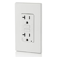 LEVITON AFTR2-W Smart-Lock Pro Outlet, Tamper-Resistant AFCI Duplex Receptacle 20 A, White