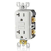 LEVITON AFTR2-W Smart-Lock Pro Outlet, Tamper-Resistant AFCI Duplex Receptacle 20 A, White