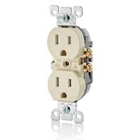 LEVITON T5320-I Duplex Receptacle Straight Blade Duplex Receptacle 15 A, Ivory