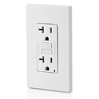 LEVITON GFNT2-W Smart-Lock Pro Self-Test Slim GFCI Duplex Receptacle 20 A, 5-20R White