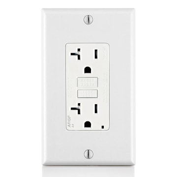 LEVITON AGTR2-W Decora® Self Test AFCI/GFCI Receptacle 20 A, White