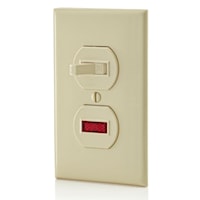 LEVITON 5226-I Pilot Light AC Combination Switch 15 A, 120/125 V, Ivory/Matte