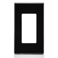 LEVITON 80301-SE Decora Plus™ Decorator Wallplate 1 Gangs Black 4.61 in Lx 69.9 mm W