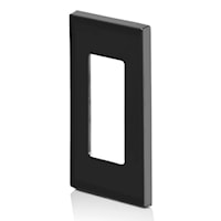 LEVITON 80301-SE Decora Plus™ Decorator Wallplate 1 Gangs Black 4.61 in Lx 69.9 mm W