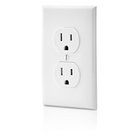 LEVITON T5320-W Duplex Receptacle Straight Blade Duplex Receptacle with Child Protection 15 A, White