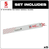 MILWAUKEE 48-00-5788 Super Sawzall®, The Torch™ Reciprocating Saw Blade 9 in 18 TPI