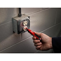 MILWAUKEE 2202-20 Milwaukee® Voltage Detector with LED Light 1-Pole, Self Test 50 - 1000 VAC LED