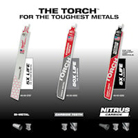 MILWAUKEE 48-00-5202 Sawzall®, The Torch™ Reciprocating Saw Blade 9 in 7 TPI Carbide