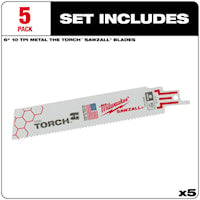 MILWAUKEE 48-00-5712 Sawzall®, The Torch™ Reciprocating Saw Blade 6 in 10 TPI