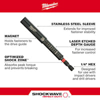 MILWAUKEE 48-32-4508 Shockwave™ Guide Sleeve with C-Ring