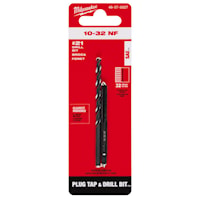 MILWAUKEE 49-57-5527 10-32 NF PLUG TAP & #21DRILL BIT