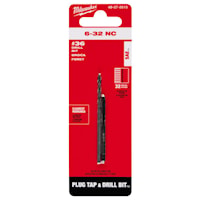MILWAUKEE 49-57-5515 6-32 NC PLUG TAP & #36DRILL BIT