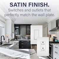 LEGRAND TM874W The Radiant® Decorator Switch Rocker/Button 4 Gang, 4 Way 15 A, 120/277 V White