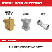 MILWAUKEE 49-22-0220 Hackzall® Reciprocating Saw Blade Set 4, 6 in Bi-Metal