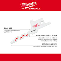 MILWAUKEE 48-00-1640 Sawzall® Reciprocating Saw Blade 2-1/2 in 6 TPI