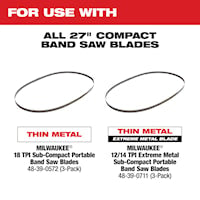 MILWAUKEE 2429-21XC M12™ Band Saw Kit M12 RedLithium XC 27 x 0.02 x 1/2 in Blade