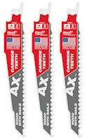 MILWAUKEE 48-00-5221 Sawzall® Reciprocating Saw Blade 6 in 30 Teeth 5 TPI Carbide