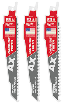 MILWAUKEE 48-00-5221 Sawzall® Reciprocating Saw Blade 6 in 30 Teeth 5 TPI Carbide