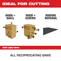 MILWAUKEE 48-00-5226 Sawzall® Reciprocating Saw Blade 9 in 45 Teeth 5 TPI Carbide
