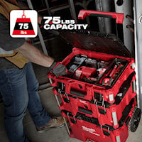 MILWAUKEE 48-22-8424 Packout™ Tool Box 6.6 in Hx 22.1 in Lx 16.1 in W Red