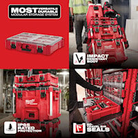 MILWAUKEE 48-22-8430 Packout™ Organizer 4.61 in Hx 19.76 in Lx 15 in W Red
