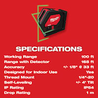 MILWAUKEE 3421 GREEN CROSS LINE LASER
