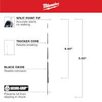 MILWAUKEE 48-89-2803 Thunderbolt® Drill Bit Set 1/16 - 9/64 in 15-Piece