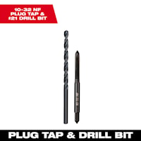 MILWAUKEE 49-57-5527 10-32 NF PLUG TAP & #21DRILL BIT