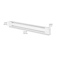 STELPRO B1252W Baseboard Heater 1250/940 W, 1 PH, 240/208 V