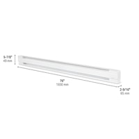 STELPRO B1752W Baseboard Heater 1750/1315 W, 1 PH, 240/208 V
