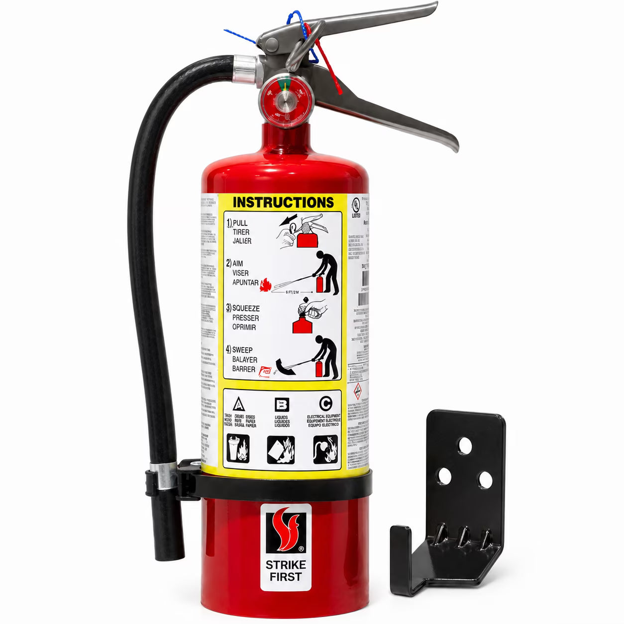 Strike First SF-ABC310 5 lb ABC Fire Extinguisher with Wall Bracket – NFPA 10 Compliant