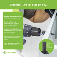 EMERSON PROFESSIONAL TOOLS GSB12 STEP BIT 1 3/8 (NO. 12)