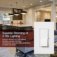 LUTRON DVSTV-WH Diva Dimmer Switch 8 A, 120 - 277 VAC, 2216 W White
