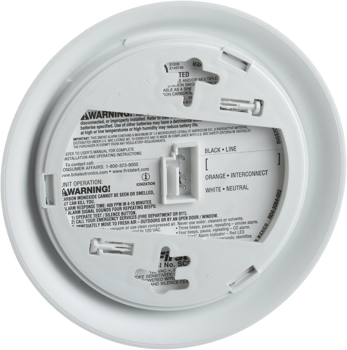 BRK SC-9120BA Hardwired Combination Smoke & Carbon Monoxide Alarm
