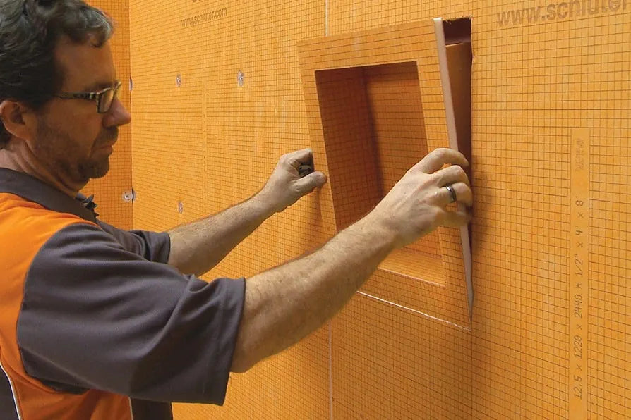 Schluter KERDI-Board-SN Shower Niche - Waterproof and Ready-to-Tile, Easy Installation - 12" x 20" - KB12SN305508AF