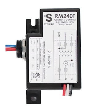 STELPRO RM240T Electromechanical Relay with Transformer Low Voltage 208/240 V,