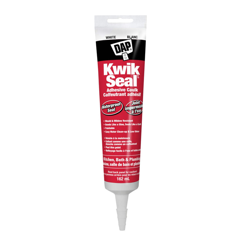 DAP Kwik Seal Kitchen & Bath Adhesive Caulk 162ml White