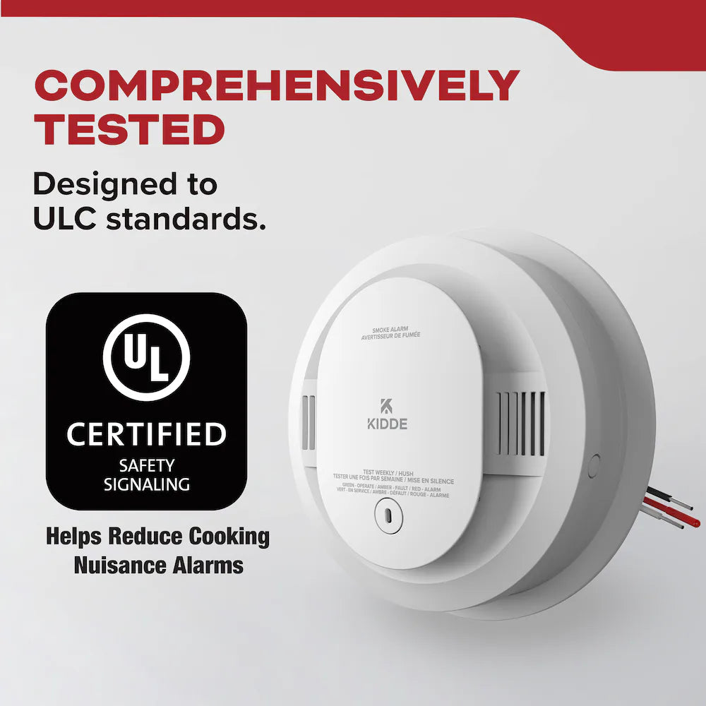 Kidde 20SAR-CA Hardwired Smoke Alarm with 2 AA Backup Batteries