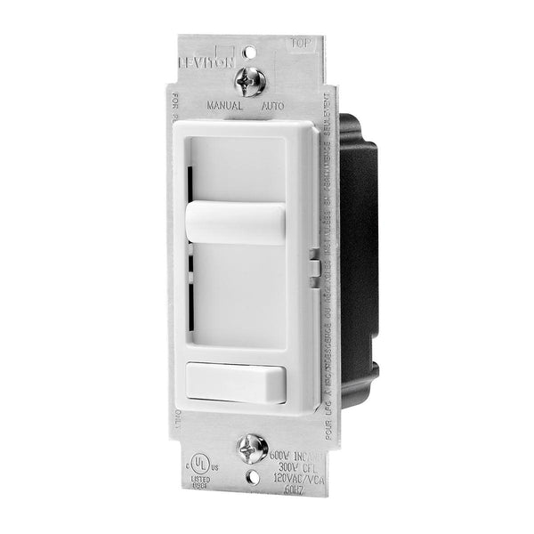 Leviton Universal Decora SureSlide Dimmer with Preset Switch (White)