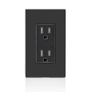 Leviton T5325-E, 15 Amp 125 Volt, Tamper Resistant, Decora Duplex Receptacle, Straight Blade, Grounding, Black