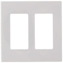 Leviton 80309-SW 2-Gang Decora Plus Wallplate Screwless Snap-On Mount, White