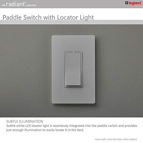 Legrand TM873W Radiant 15-Amp 3-Way Light Switch, White