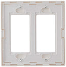 Leviton 80309-SW 2-Gang Decora Plus Wallplate Screwless Snap-On Mount, White