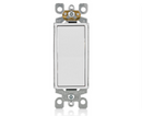 Leviton 5603-P2W 15 Amp, 120/277 Volt Decora Rocker 3-Way AC Quiet Switch, Residential Grade, Self-grounding, White